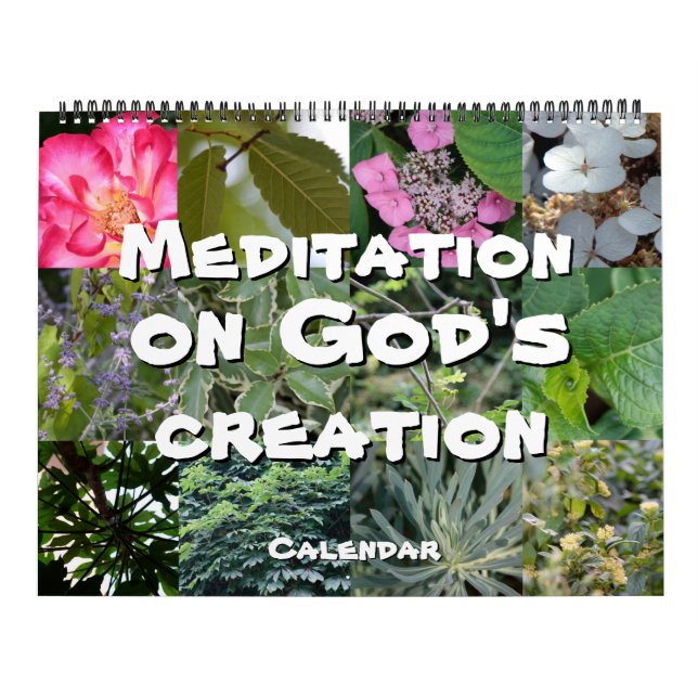 Calendar God meditation photos elegant garden (Cover)