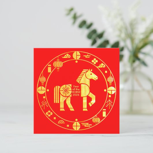 Calendar Gold Chinese new year 2026 (Standing Front)