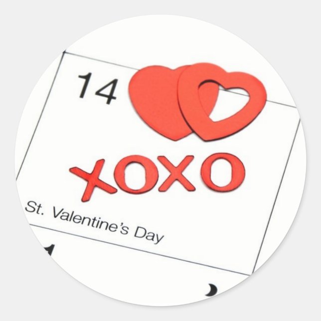 Calendar Hearts Stickers (Front)