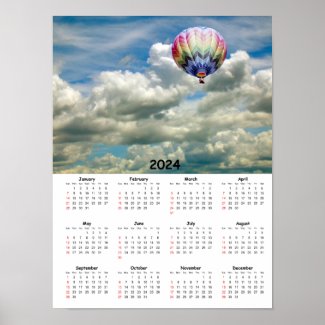 Calendar - Hot Air Balloon in Clouds