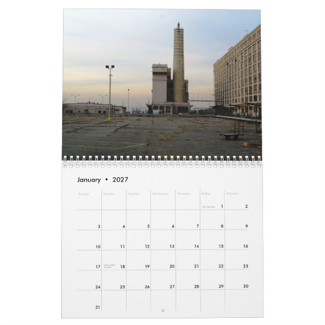 Calendar: Industrial Brooklyn Calendar (Jan 2027)