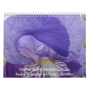 CALENDAR Irises Calendar Purple Iris Flowers