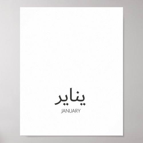 Calendar January Poster