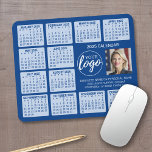 Calendar - logo, photo business mouse pad<br><div class="desc">A logo and photo collage with a 2024 calendar and room to add a few lines of text. A fun item for the New Year to use as a company giveaway. You can change colors when you click on the customize area.</div>