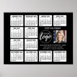 Calendar - logo, photo business poster<br><div class="desc">A logo and photo collage with a 2024 calendar and room to add a few lines of text. A fun item for the New Year to use as a company giveaway. Add 2 square photos to this design.</div>