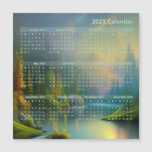 Calendar Magnet - Home Sweet Home in the woods    