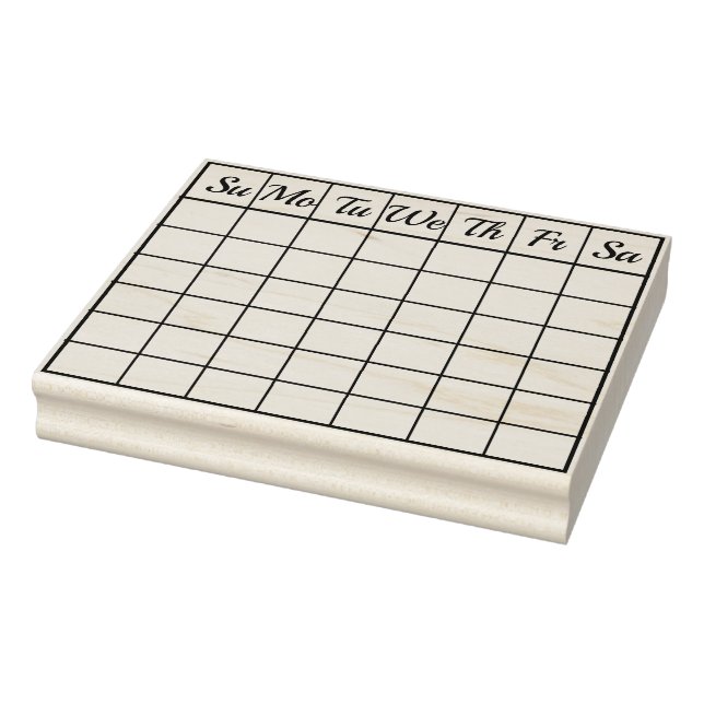 Calendar Month Customizable Check Board (Improved) Rubber Stamp (Stamp)