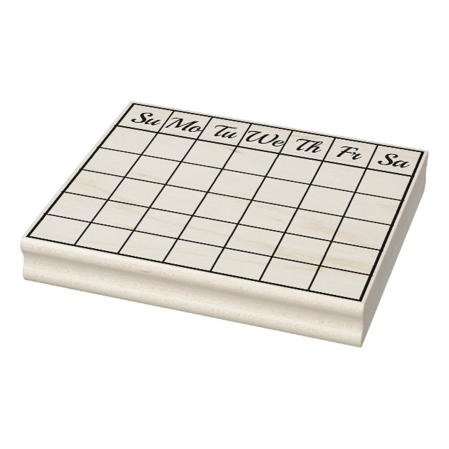 Calendar Month Customizable Check Board Rubber Stamp (Stamp)