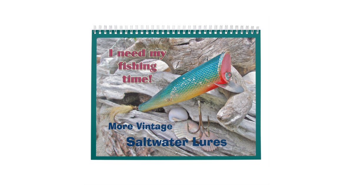 Calendar - Vintage Salt Water Lures, Zazzle