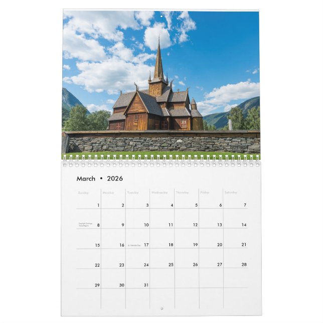 Calendar Norway (Mar 2026)