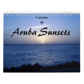 Calendar of Aruba Sunsets