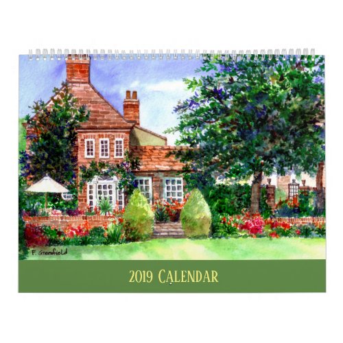 Calendar of Landscape Watercolor Paintings