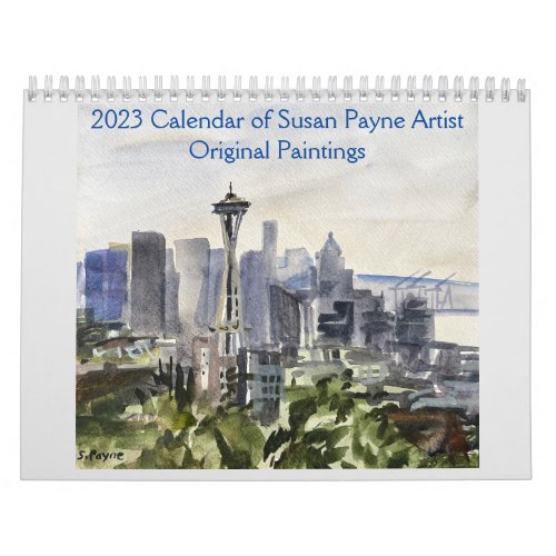 Calendar of Susan Payne Pacific Northwest Art