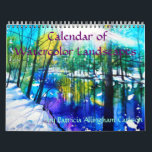 Calendar of Watercolor Landscapes<br><div class="desc">Twelve months of beautiful landscapes in watercolor,  original paintings by artist Patricia Allingham Carlson. Streams sparkling with color and misted by fog,  forests and pathways floating with butterflies,  this calender has a treat for every month of the new year.</div>