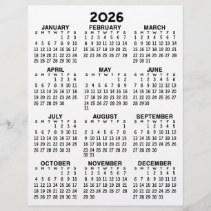 Calendar on Letter Size Paper Letterhead