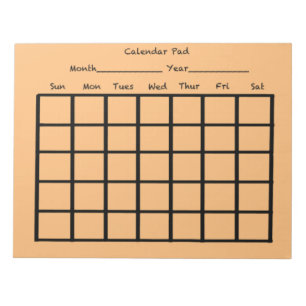 Calendar Pad Orange