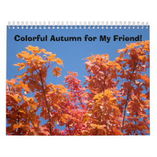 Calendar Photography Colorful Autumn for My Friend