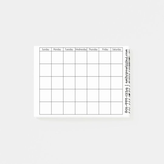 Calendar PostIt Notes Calendar PostIt Notes