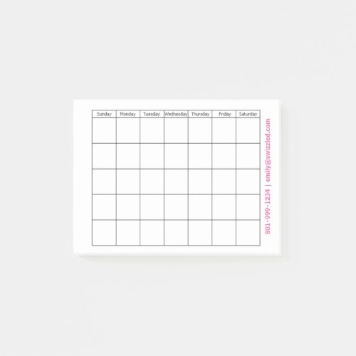 Calendar Post_It Notes