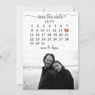 Calendar Save The Date Cards Zazzle