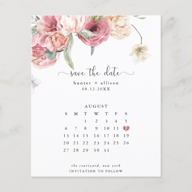 Calendar Save the Date | Annabeth (Front)