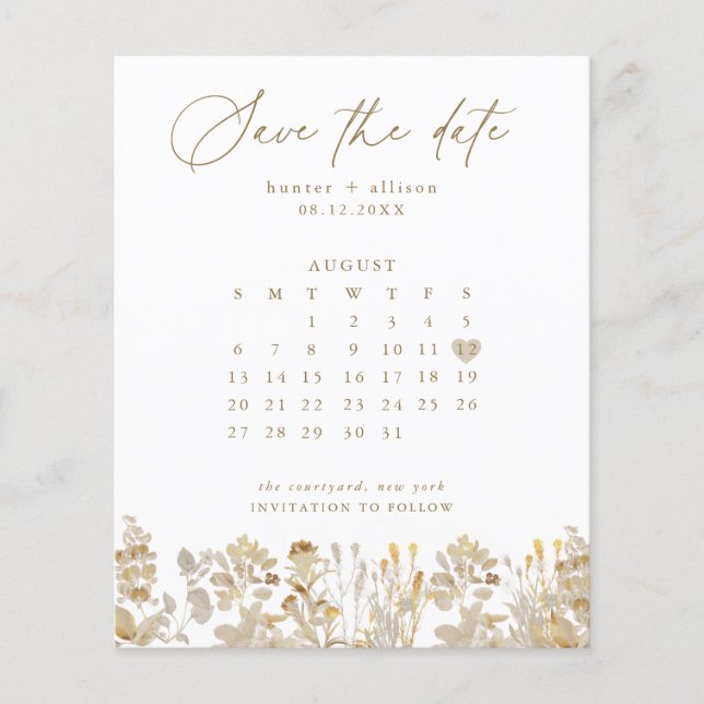 Calendar Save the Date | Bella (Front)