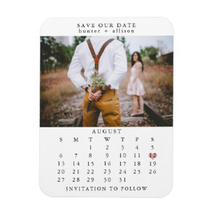 Calendar Save the Date Magnet