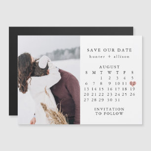 Calendar Save the Date   Photo Magnet