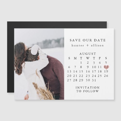 Calendar Save the Date  Photo Magnet