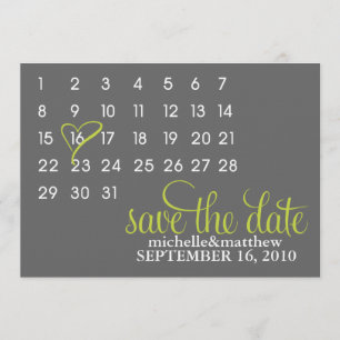 Calendar Save the Date Wedding Announcements
