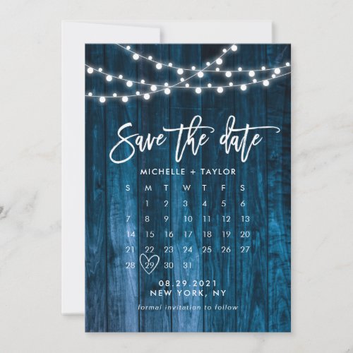 Calendar Save the Date with Photo Card
