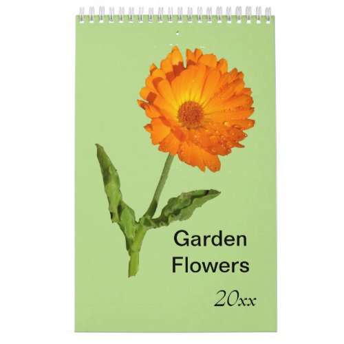 Calendar _ single page _ Garden Flowers