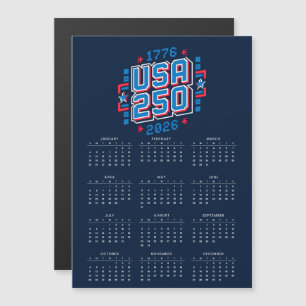 Calendar USA 250 – 1776 to 2026 Pixel Art
