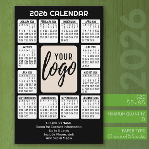 Calendar Vertical Logo - Business Contact Info Stationery