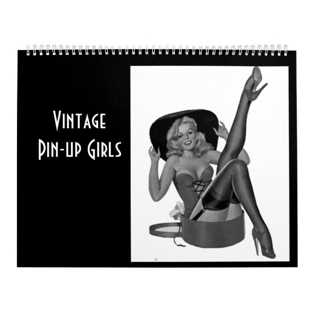 Calendar Vintage Pin-up Girls 14 Images Feb-Jan (Cover)