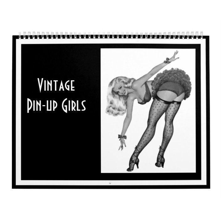 Calendar Vintage Pinup Girls 14 Images FebJan