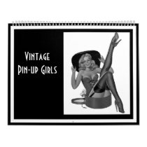 Calendar Vintage Pin-up Girls 14 Images Feb-Jan