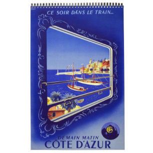 Calendar Vintage Travel 14 Posters Europe plain