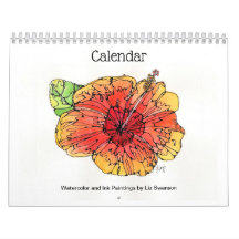 Calendar - Watercolor & Ink Paintings.