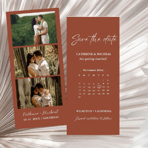 Calendar Wedding Photo booth strip frame Save Save The Date