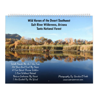 Calendar, wild horses, salt river, Arizona Calendar