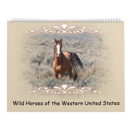 Calendar, wildlife, wild horses, United States Calendar