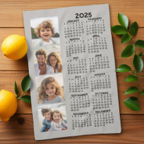 Calendar with 4 Photo Collage Kitchen Towel