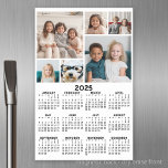 Calendar with 6 Photo Collage - Black White Magnetic Dry Erase Sheet<br><div class="desc">A very useful item for school or home office. A standard look for your home office or school locker. This shows a full year view of all dates.</div>