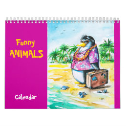 Calendar with Animals Illustrations