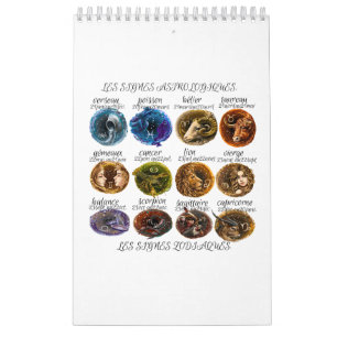 calendar with astrological signs
