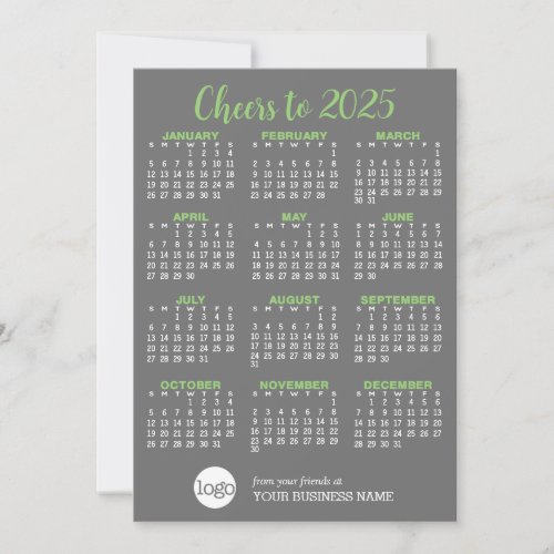 Calendar with Business Logo _ Holiday Card