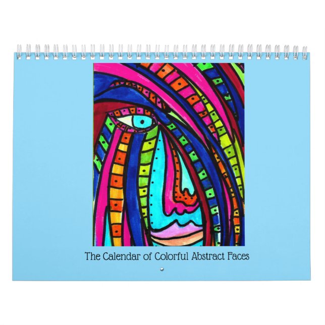 Calendar with Colorful Abstract Faces (Cover)