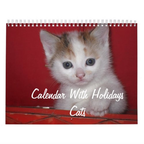Calendar With Holidays _ Cats