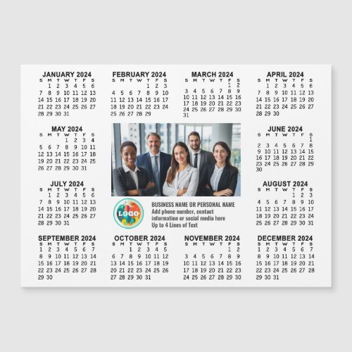 Calendar with logo Contact Information Magnet